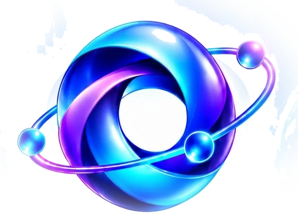 Otonus.ai logo: a glossy blue and purple ring circled by an orbit with three spheres